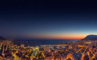 عکس زیبا از شب و غروب موناکو